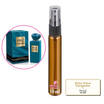 Mostra fiola din Parfumul Prive Prive Turquoise, decant sticla cu pulverizator