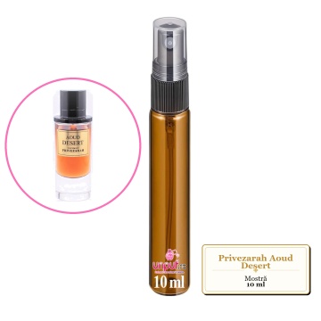 Mostra fiola din Parfumul Privezarah Aoud Desert, decant sticla cu pulverizator