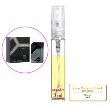 Mostra fiola din Parfumul Rave Marconi Black Intense, decant sticla cu pulverizator - Img 3