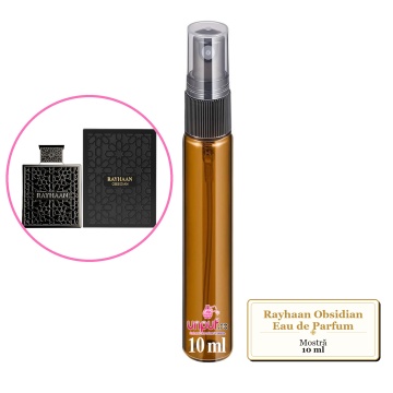 Mostra fiola din Parfumul Rayhaan Obsidian Eau de Parfum, decant sticla cu pulverizator