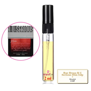 Mostra fiola din Parfumul Rue Broca R U Serious Him Edp, decant sticla cu pulverizator