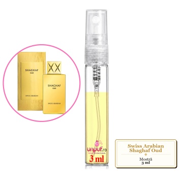 Mostra fiola din Parfumul Swiss Arabian Shaghaf Oud, decant sticla cu pulverizator - Img 3
