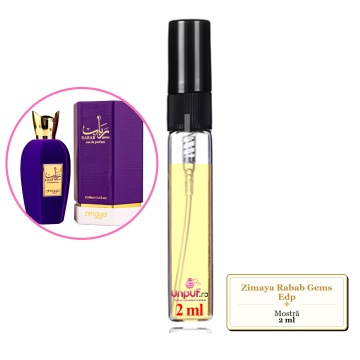Mostra fiola din Parfumul Zimaya Rabab Gems Edp, decant sticla cu pulverizator - Img 1