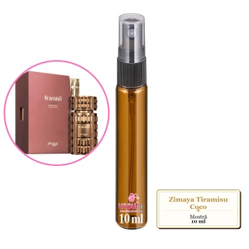 Mostra fiola din Parfumul Zimaya Tiramisu Coco, decant sticla cu pulverizator