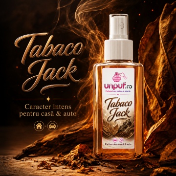 Odorizant auto si casa Unpuf Tabaco Jack, cu pulverizator, aroma intensa si eleganta cu note de tutun, improspatare aer si parfum de durata, 75 ml - Img 2
