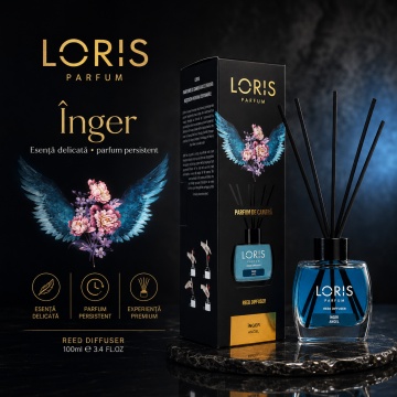 Odorizant de Cameră cu Bețișoare Parfumate Loris Parfum Înger, 120 ml, Esență Angel, Miros Plăcut și Persistent - Img 5
