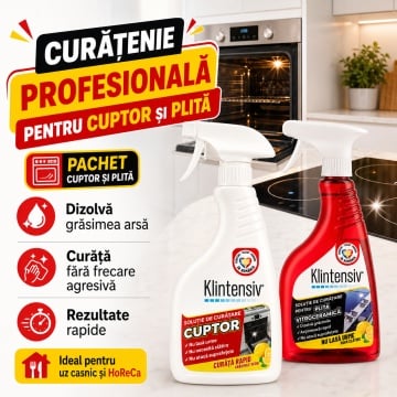 Pachet curatare cuptor si plita Klintensiv – 2 x 500 ml - Img 2