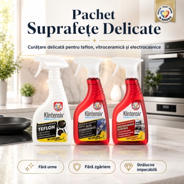 Pachet solutii curatenie suprafete delicate Klintensiv – 3 x 500 ml - Img 2