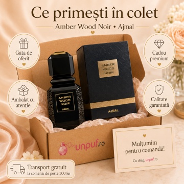 Parfum Arăbesc Ajmal Amber Wood Noir 50 ml, Damă, edp - Img 2