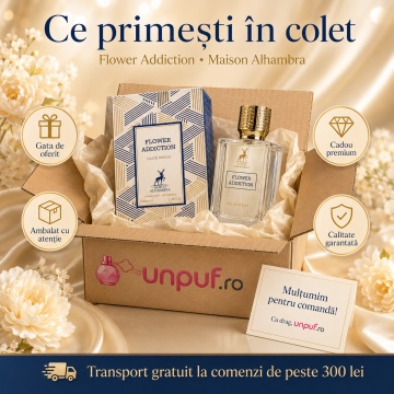 Parfum Arăbesc Alhambra Addiction Flower Maison Alhambra 100 ml, Apă de Parfum Damă, Aromă Floral Fructată, Inspirat Fleur Narcotique - Img 4