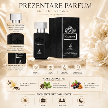 Parfum Arăbesc Alhambra Cassius Maison Alhambra 30 ml, Apă de Parfum Bărbați, Aromă Oriental Modernă, Inspirat Carlisle - Img 3