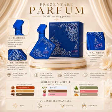 Parfum Arăbesc Alhambra Luxe Nightlife Maison Alhambra 100 ml, Apă de Parfum Bărbați, Aromă Oriental Ambrată, Inspirat New York Nights - Img 3