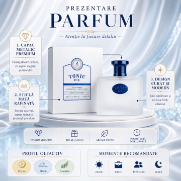 Parfum Arăbesc Alhambra Tonic Ice Maison Alhambra 100 ml, Apă de Parfum Bărbați, Aromă Acvatic Proaspătă, Inspirat GnTonic - Img 3