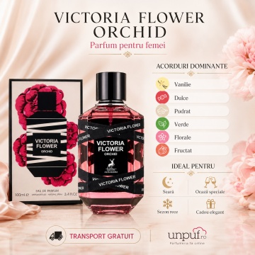 Parfum Arăbesc Alhambra Victoria Flower Orchid 100 ml, Apă de Parfum Damă, Maison Alhambra, Inspirat Flowerbomb Ruby Orchid, Aromă Floral Fructată cu Bergamotă, Fructe Delicate, Pară, Bujor, Flori Albe, Iasomie, Trandafir, Lemn Alb, Mosc și Vanilie - Img 9