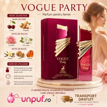 Parfum Arăbesc Alhambra Vogue Party 100 ml, Apă de Parfum Damă, Maison Alhambra, Inspirat Very Good Girl Glam, Aromă Oriental Modernă Dulce și Seducătoare cu Note Fructate, Bergamotă, Condimente, Cireșe, Migdale, Trandafir, Flori Albe, Vanilie, Ambră, Mos - Img 9