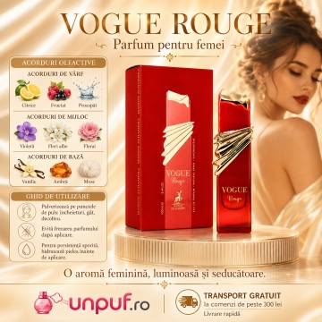 Parfum Arăbesc Alhambra Vogue Rouge 100 ml, Apă de Parfum Damă, Maison Alhambra, Inspirat Voce Viva, Aromă Floral Orientală cu Fructe Roșii, Bergamotă, Piper Roz, Bujor, Iasomie, Trandafir, Patchouli, Ambră, Mosc și Vanilie - Img 9