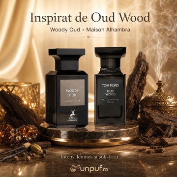 Parfum Arăbesc Alhambra Woody Oud Maison Alhambra 80 ml, Apă de Parfum Unisex, Damă și Bărbat, Aromă Oud Lemnos Condimentată, Inspirat Oud Wood - Img 5