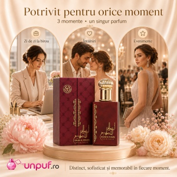 Parfum Arăbesc Ard Al Zaafaran Ahlam Al Khaleej 100 ml, Apă de Parfum Bărbați, Aromă Oriental Condimentată, Inspirat Aventus - Img 6