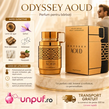 Parfum Arăbesc Armaf Odyssey Aoud 100 ml, Apă de Parfum Bărbat, Aromă Oriental Oud Lemnoasă, Intensă și Elegantă, Inspirată de Oud Of Greatness - Img 9