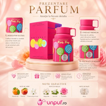 Parfum Arăbesc Armaf Odyssey Pink Pop 100 ml, Apă de Parfum Damă, Aromă Floral Fructată, Dulce, Jucăușă și Feminină, Inspirată din Universul Candy - Img 3