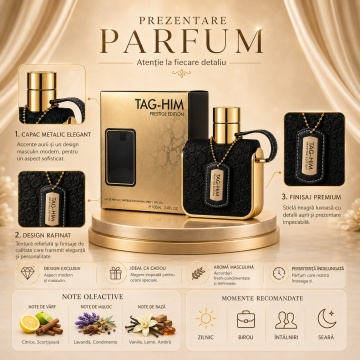 Parfum Arăbesc Armaf Tag Him Prestige Edition 100 ml, Apă de Parfum Bărbat, Aromă Aromatic Orientală, Masculină, Elegantă și Sofisticată, Inspirată de 1 Million - Img 3