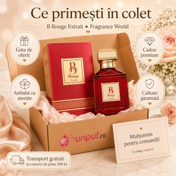 Parfum Arăbesc B Rouge Extrait de Parfum Fragrance World 100 ml, Extract de Parfum Unisex, Damă și Bărbat, Aromă Oriental Floral Ambrată cu Migdală Amară, Șofran, Cedru, Iasomie Egipteană, Ambergris, Mosc și Note Lemnoase - Img 4