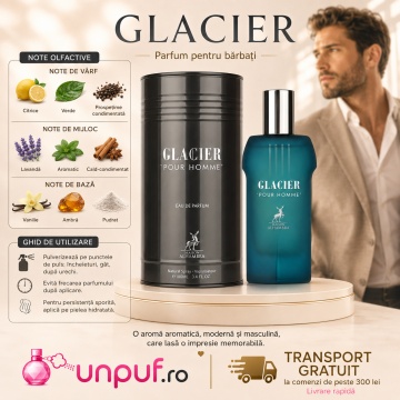 Parfum Arăbesc Bărbat Glacier Pour Homme Maison Alhambra 100 ml, Apă de Parfum, Inspirat de Le Male Jean Paul Gaultier, Aromă Oriental Fougere cu Bergamotă, Cardamom, Lavandă, Mentă, Pelin, Scorțișoară, Floare de Portocal, Vanilie, Tonka, Ambră, Santal și - Img 9