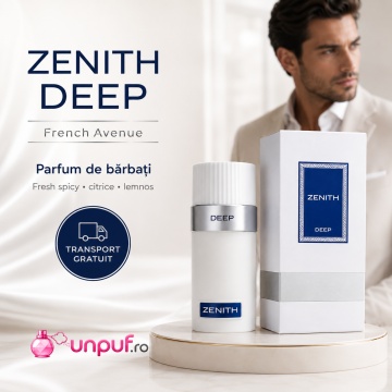 Parfum Arăbesc Bărbat Zenith Deep French Avenue 100 ml, Apă de Parfum, Inspirat de Bleu de Chanel, Aromă Fresh Condimentată și Lemnoasă cu Grapefruit, Lămâie, Mentă, Piper, Bergamotă, Ghimbir, Nucșoară, Iasomie, Pepene, Tămâie, Ambră, Cedru, Santal și Lab - Img 6