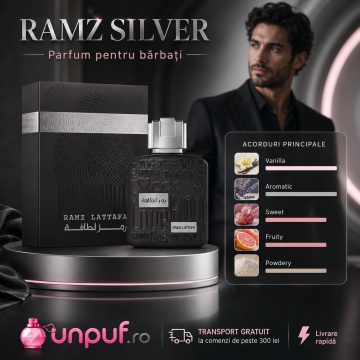 Parfum Arabesc Bărbați Ramz Silver Lattafa, Eau de Parfum 100 ml, Masculin, Dulce Aromatic Vanilat - Img 10