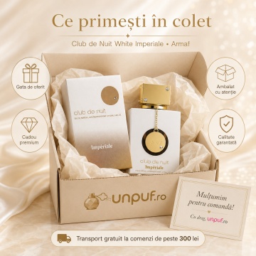 Parfum Arăbesc Club De Nuit Imperiale White Armaf 105 ml, Apă de Parfum Damă, Aromă Florală, Elegantă, Pudrată și Feminină, Inspirată de Delina Parfums de Marly - Img 4