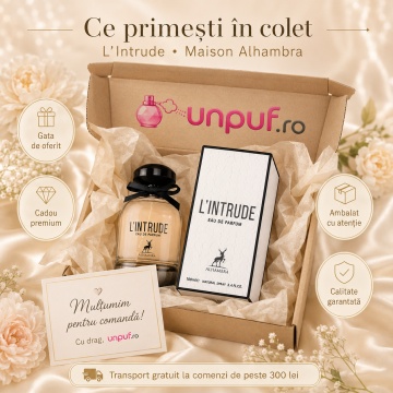 Parfum Arăbesc Damă Intrude Maison Alhambra 100 ml, Apă de Parfum, Inspirat de L’Interdit Givenchy, Aromă Oriental Florală cu Pară, Bergamotă, Floare de Portocal, Iasomie, Tuberoză, Vanilie, Ambroxan, Paciuli și Vetiver - Img 4