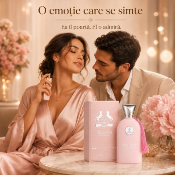 Parfum Arăbesc Delilah Maison Alhambra 100 ml, Apă de Parfum Damă, Inspirat Delina Parfums de Marly, Aromă Florală Feminină cu Lici, Rubarbă, Bergamotă, Nucșoară, Trandafir, Bujor, Mosc, Petalia, Vanilie, Cașmiran, Cedru, Tămâie și Vetiver - Img 5