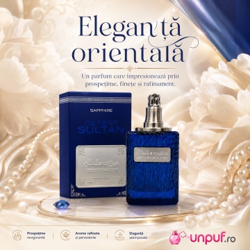 Parfum Arăbesc Desert Sultan Sapphire Ard Al Zaafaran 100 ml, Apă de Parfum Bărbat, Aromă Oriental Condimentată cu Bergamotă, Cardamom, Șofran, Tămâie, Trandafir, Oud, Ambră, Santal și Mosc - Img 5