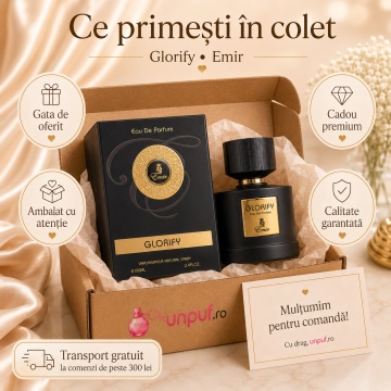 Parfum Arăbesc Emir Glorify 100 ml, Apă de Parfum Bărbat, Aromă Oriental Lemnoasă, Proaspătă, Citrică, Fructată, Luminoasă și Sofisticată, Inspirată de Gumin Tiziana Terenzi - Img 4