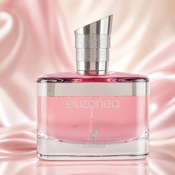 Parfum Arăbesc Euzonea Maison Alhambra 100 ml, Apă de Parfum Damă, Inspirat Euphoria Calvin Klein, Aromă Oriental Florală Ambrată cu Rodie, Persimon, Note Verzi, Violetă, Floare de Lotus, Orhidee Neagră, Frișcă, Ambră și Lemn de Mahon - Img 2