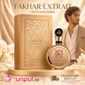 Parfum Arăbesc Fakhar Extrait Gold Lattafa Pride 100 ml, Apă de Parfum Bărbat, Aromă de Pielărie cu Tuberoză, Note Florale, Rășină, Pin, Note Animalice, Ambră și Mosc - Img 10