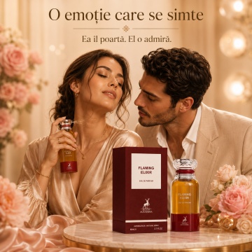 Parfum Arăbesc Flaming Elixir Maison Alhambra 80 ml, Apă de Parfum Unisex, Damă și Bărbat, Inspirat Cherry Smoke Tom Ford, Aromă Oriental Condimentată cu Vișină, Șofran, Caisă, Măslină, Osmanthus, Pielărie, Note de Fum, Note Lemnoase, Ulei Cypriol și Naga - Img 5