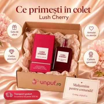 Parfum Arăbesc Fragrance World Lush Cherry 100 ml, Apă de Parfum Unisex, Damă și Bărbat, Aromă Fructat Gurmandă cu Cireșe, Fructe Roșii, Migdale Amare, Lichior de Cireșe, Iasomie, Trandafir, Tonka, Mosc și Vanilie - Img 4