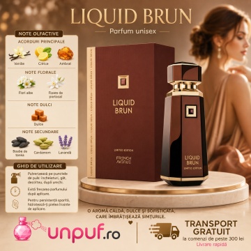 Parfum Arăbesc French Avenue Liquid Brun Limited Edition 150 ml, Extract de Parfum Unisex, Aromatic Oriental - Img 10