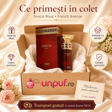 Parfum Arăbesc Grecia Rosa French Avenue 100 ml, Apă de Parfum Unisex, Damă și Bărbat, Inspirat Dom Rosa, Aromă Floral Fructată cu Grapefruit, Șampanie, Pară, Trandafir, Bujor, Iasomie, Olibanum, Cedru, Vetiver, Oud, Ambră și Mosc - Img 4