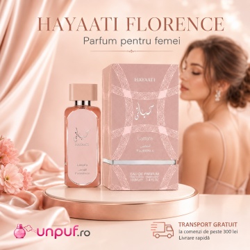 Parfum Arăbesc Hayaati Florence Lattafa 100 ml, Apă de Parfum Damă, Aromă Floral Fructat Gurmandă cu Citrice, Flori Dulci, Fructe de Pădure, Note Florale, Ambră, Mosc și Vanilie - Img 10