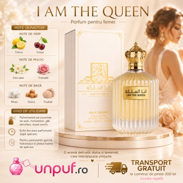 Parfum Arăbesc I Am The Queen Ard Al Zaafaran 100 ml, Apă de Parfum Damă, Inspirat Erba Pura Xerjoff, Aromă Floral Fructat Gurmand cu Bergamotă, Portocală, Pară, Vanilie, Ambră și Mosc - Img 9