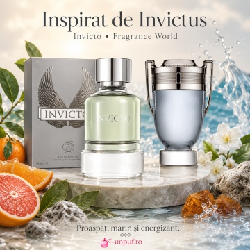 Parfum Arăbesc Invicto Fragrance World 100 ml, Apă de Parfum Bărbat, Aromă Aromatic Acvatică Proaspătă cu Grapefruit, Acord Marin, Mandarină, Dafin, Iasomie, Ambergris, Patchouli, Lemn de Guaiac și Mușchi - Img 8