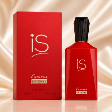 Parfum Arăbesc iS l'Amour Intense Eau de Parfum 75 ml, Damă, Aromă Floral Ambrat Vanilată cu Bergamotă, Lavandă, Mandarină, Iasomie Sambac, Floare de Portocal, Orhidee, Tonka, Mosc și Vanilie