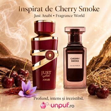 Parfum Arăbesc Just Anabi Fragrance World 100 ml, Apă de Parfum Damă, Aromă Oriental Condimentată cu Cireașă, Șofran, Piele, Osmanthus, Note Afumate, Cipriol, Vetiver, Lemn de Cedru și Mosc - Img 8