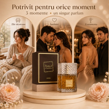Parfum Arăbesc Khamrah Lattafa 100 ml, Apă de Parfum Unisex Damă și Bărbat - Img 6