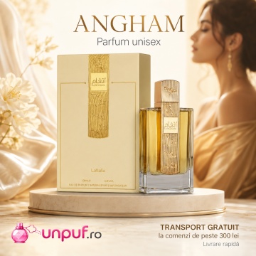 Parfum Arăbesc Lattafa Angham 100 ml, Apă de Parfum Damă, Aromă Vanilată Orientală cu Ghimbir, Mandarină, Piper Roz, Praline, Cacao, Iasomie, Lavandă, Ambră, Mosc și Vanilie - Img 10