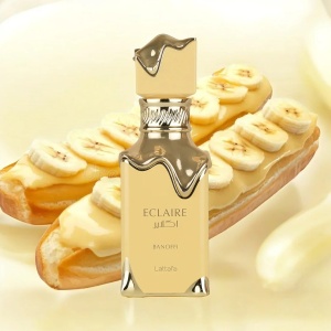 Parfum Arabesc Lattafa Eclaire Banoffi EDP 100 ml Unisex, Damă și Bărbat, Aromă Gurmandă cu Banană, Caramel, Vanilie și Mosc - Img 12