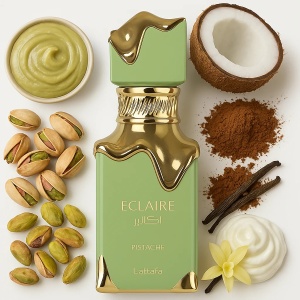 Parfum Arabesc Lattafa Eclaire Pistache EDP 100 ml, Unisex, Damă și Bărbat, Dulce, Cremos și Gurmand - Img 12