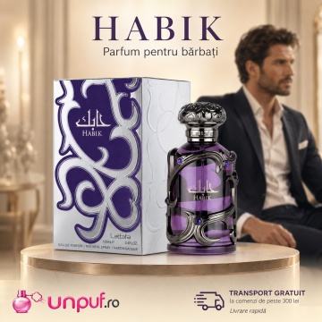 Parfum Arăbesc Lattafa Habik For Men 100 ml, Apă de Parfum Bărbat, Aromă Aromatică Masculină cu Bergamotă, Pară, Frezie și Mosc - Img 10